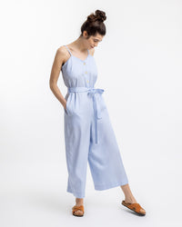 Jumpsuit aus Lyocell Hellblau