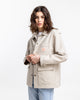 Leichte Jacke aus Bio Canvas Beige Kariert