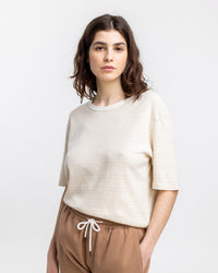 Gestreiftes T-Shirt Creme