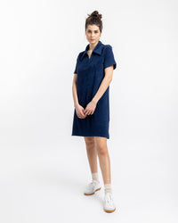 Polo Kleid aus Bio Frottee Blau