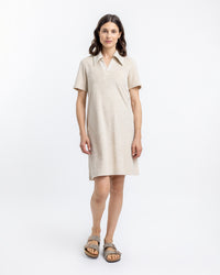 Polo Kleid aus Bio Frottee Creme