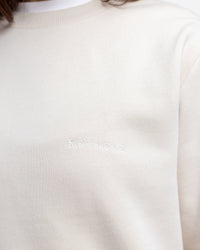 Logo Sweatshirt aus Bio-Baumwolle Creme