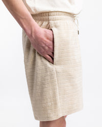 Frottee Shorts aus Bio-Baumwolle Creme