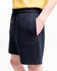 Logo Sweatshorts aus Bio-Baumwolle Schwarz