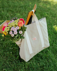 Weekend Tote Bag aus Bio Canvas Beige