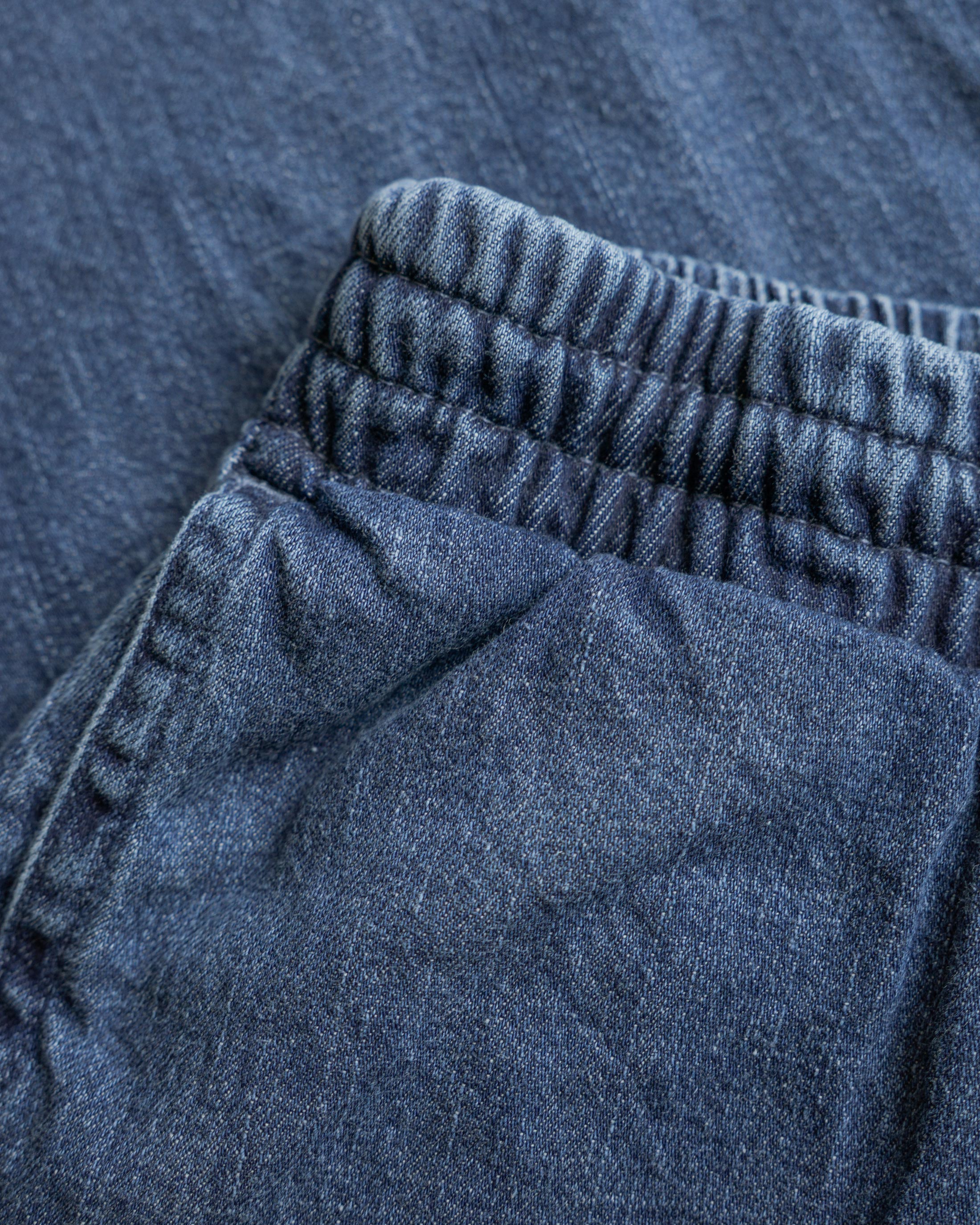 Weite Denim Shorts recycelte Baumwolle – Blau