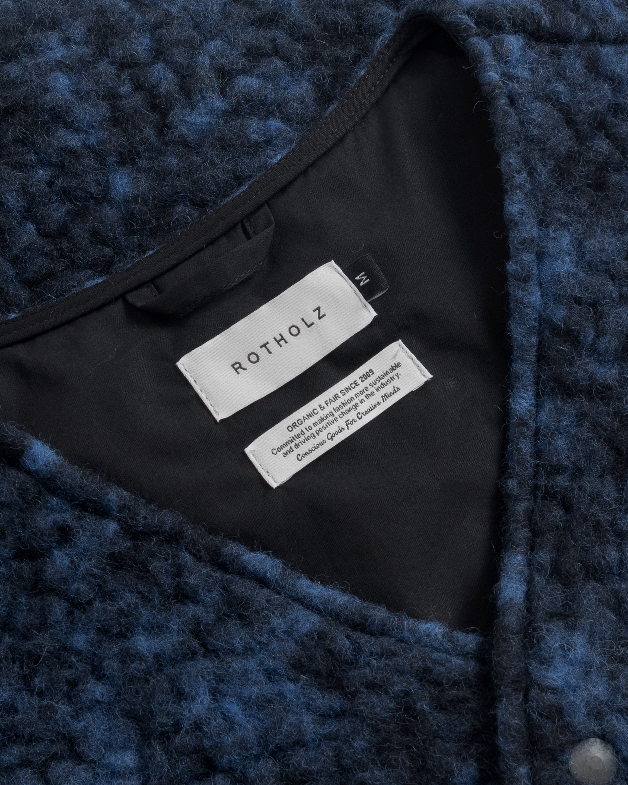 Sherpa Weste Bio Wolle - Blau
