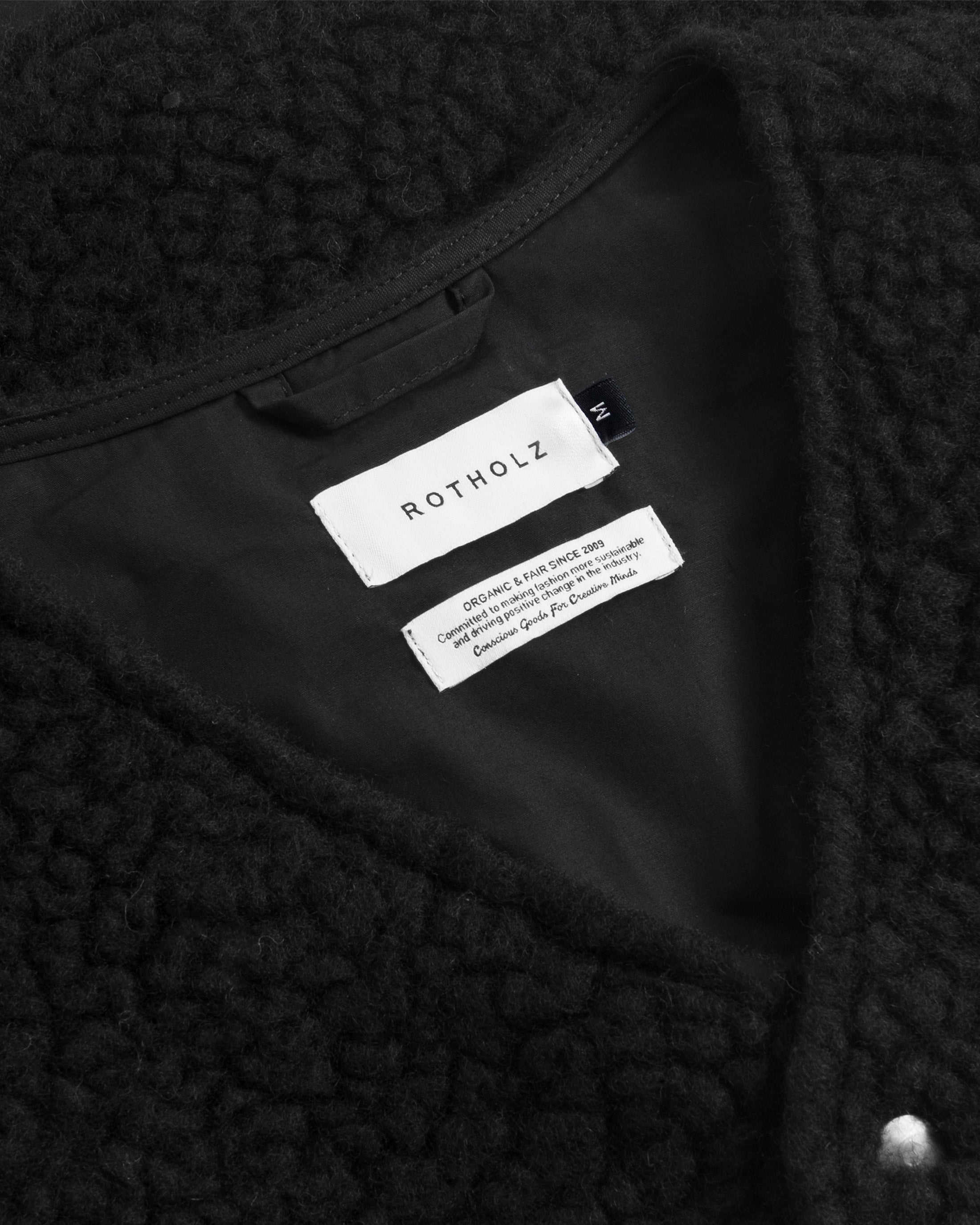 Sherpa Weste Bio Wolle - Schwarz