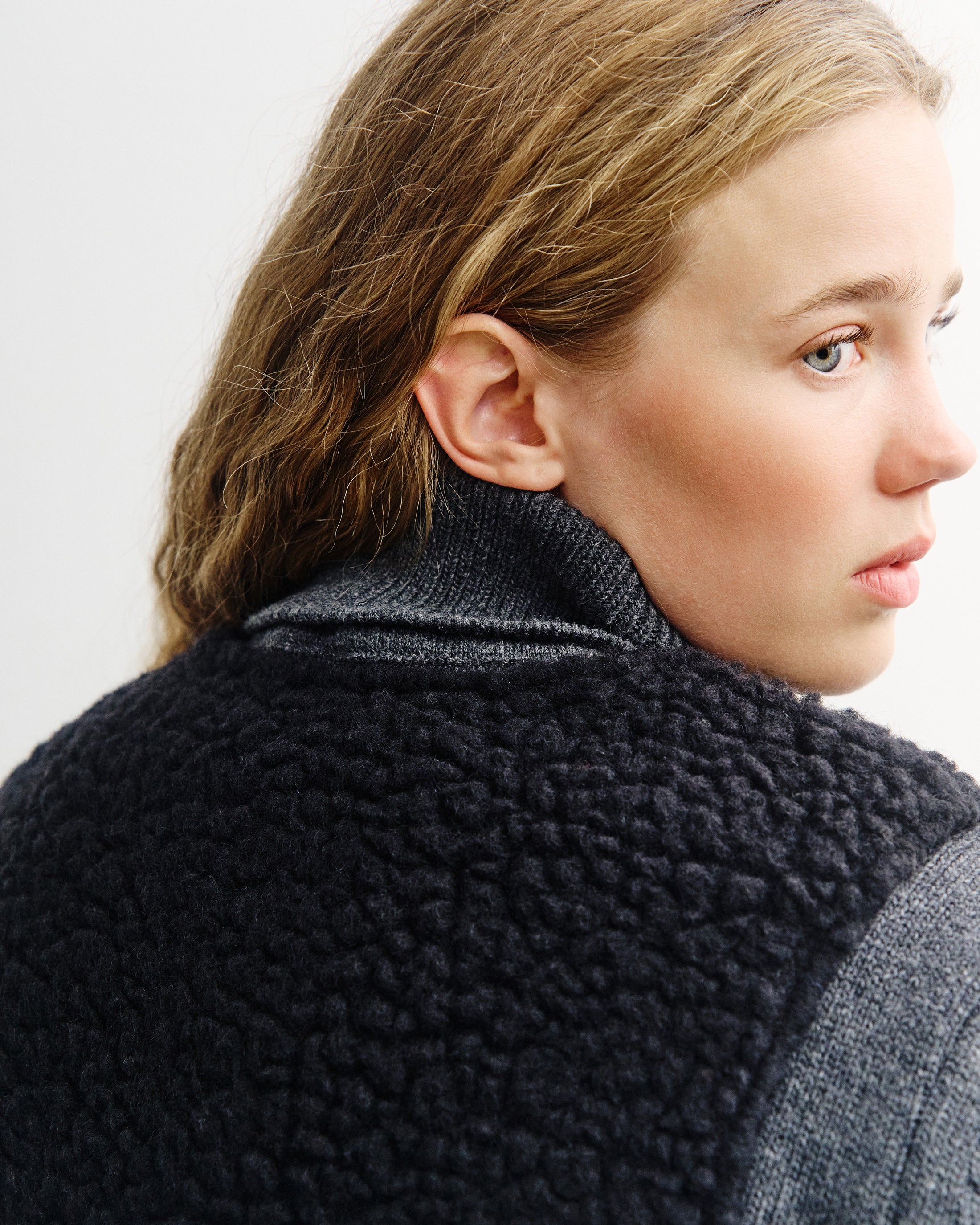 Sherpa Weste Bio Wolle - Schwarz