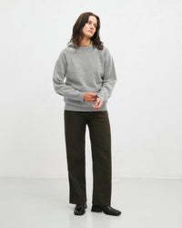 Smiling Strickpullover Recycelte Wolle - Hellgrau