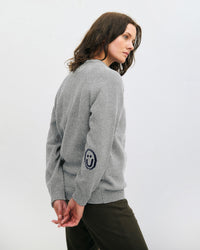 Smiling Strickpullover Recycelte Wolle - Hellgrau