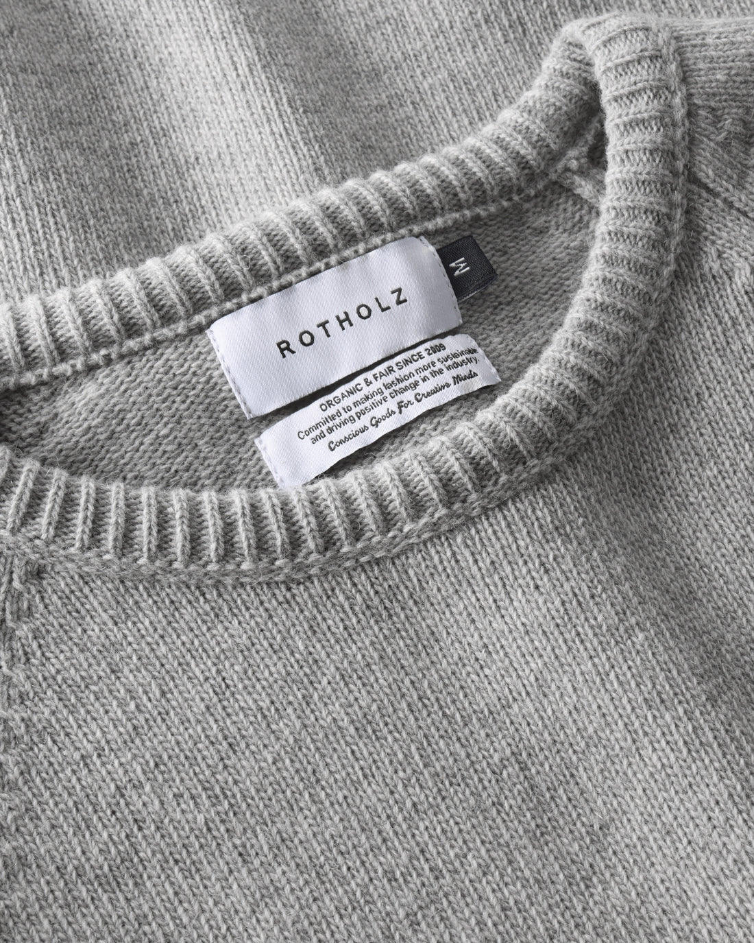 Smiling Strickpullover Recycelte Wolle - Hellgrau