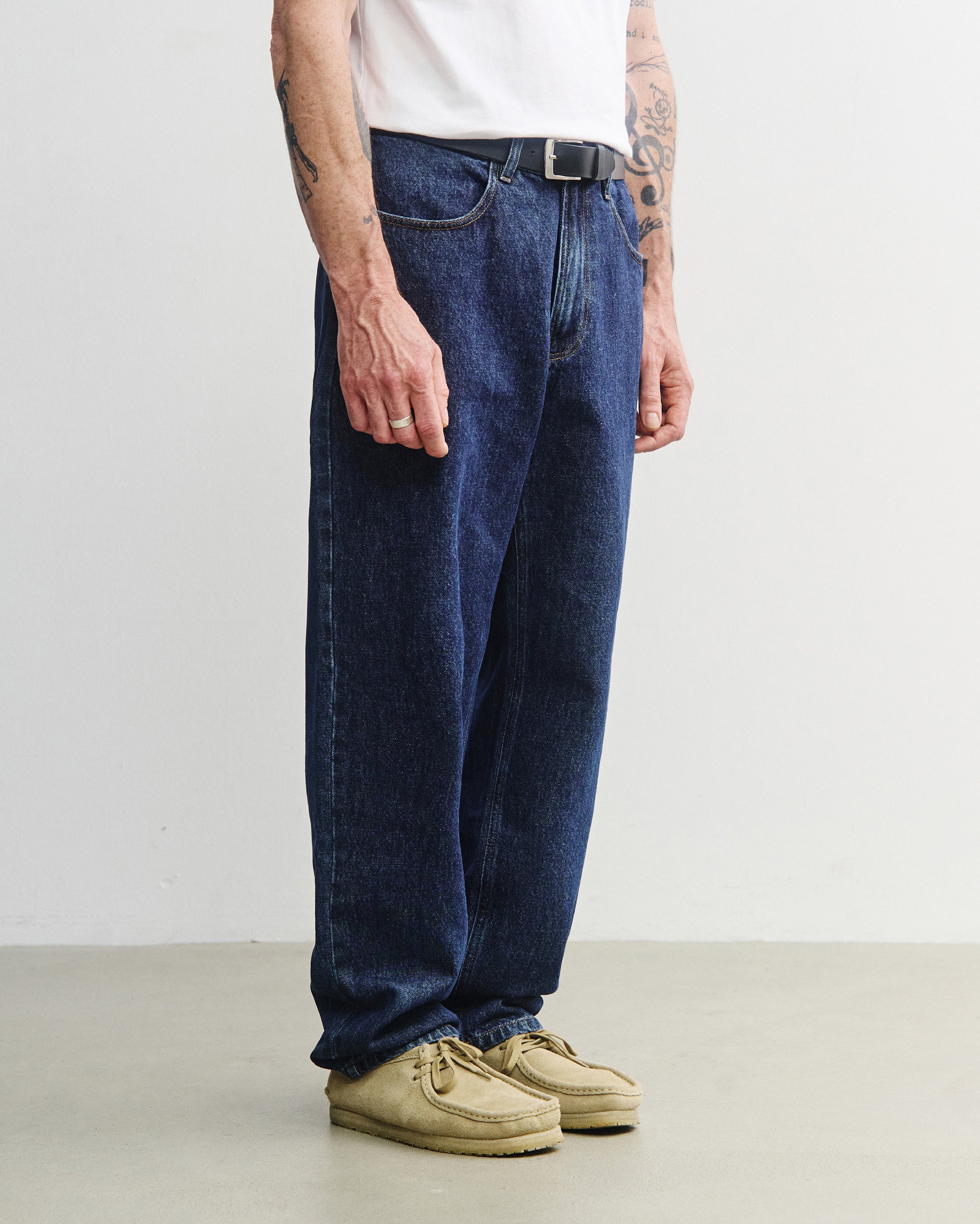 Straight Leg Jeans Bio Baumwolle - Dunkelblau