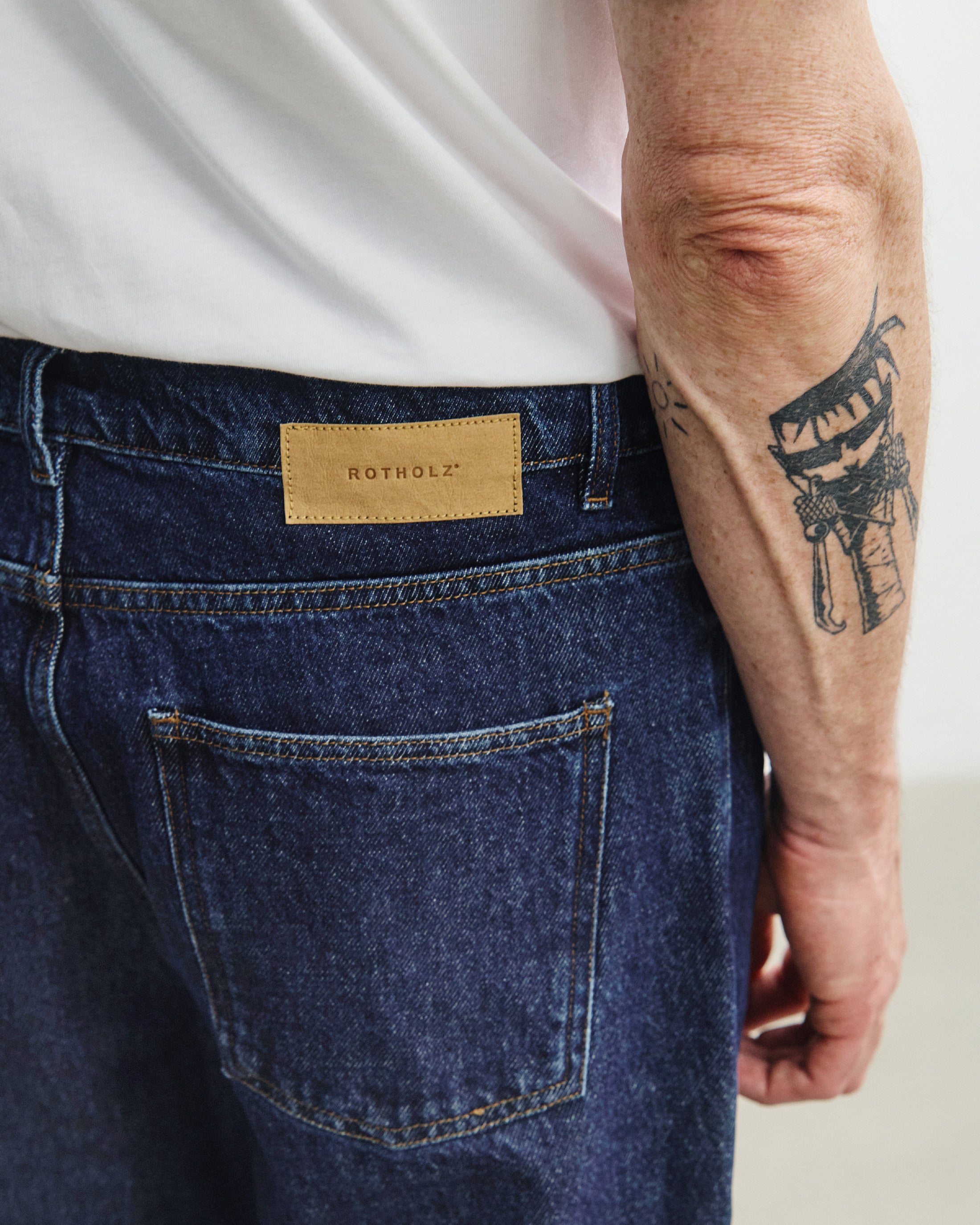 Straight Leg Jeans Bio Baumwolle - Dunkelblau