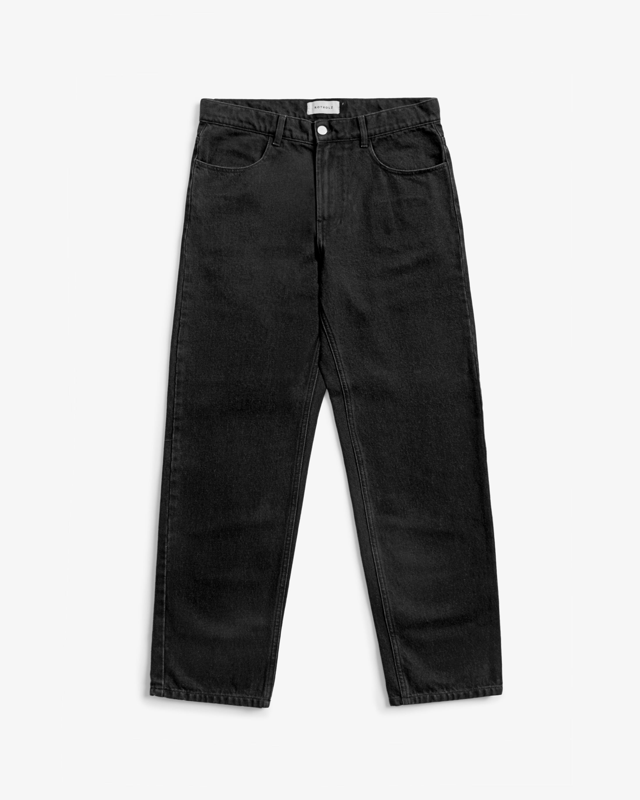 Straight Leg Jeans Bio Baumwolle - Schwarz
