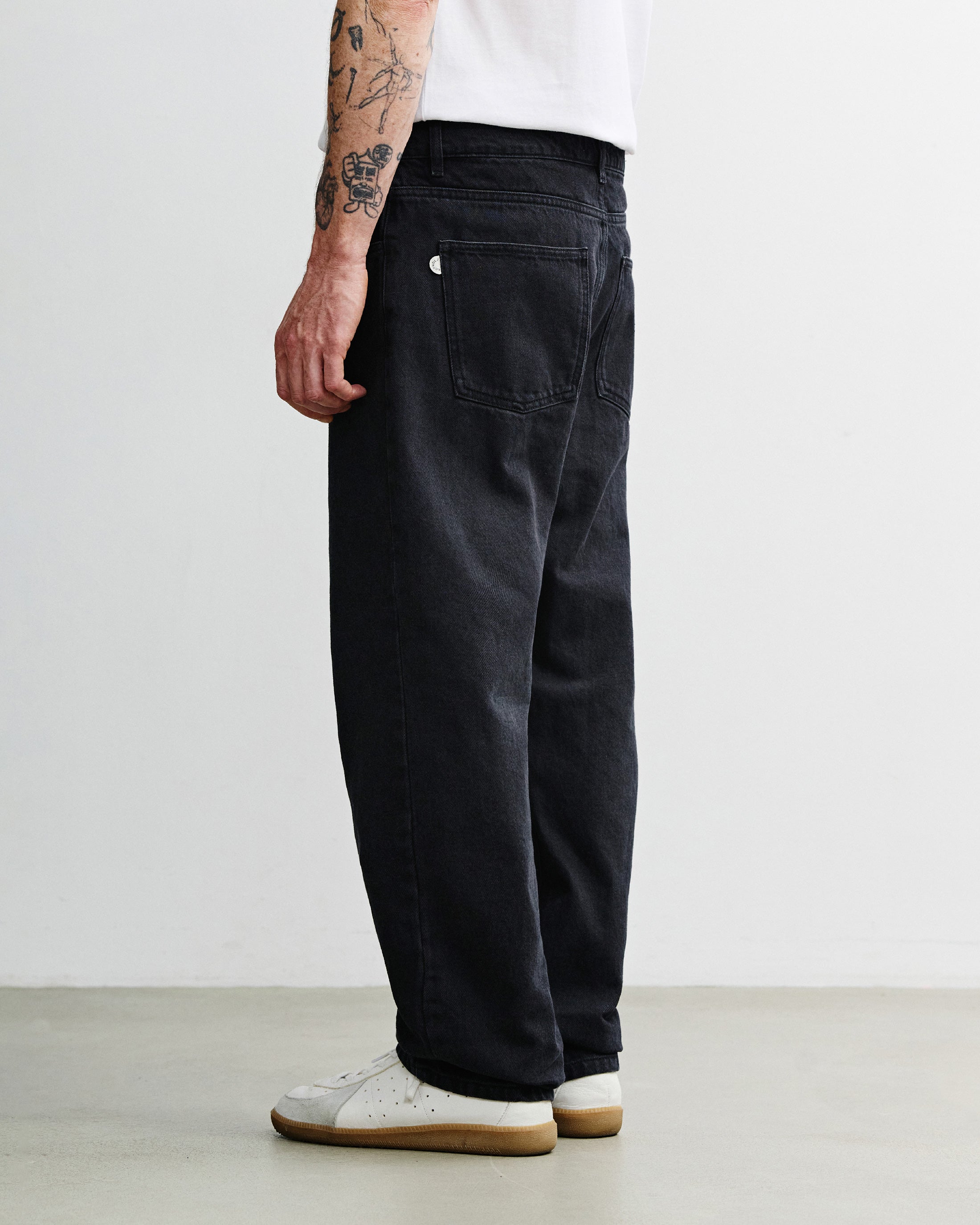 Straight Leg Jeans Bio Baumwolle - Schwarz