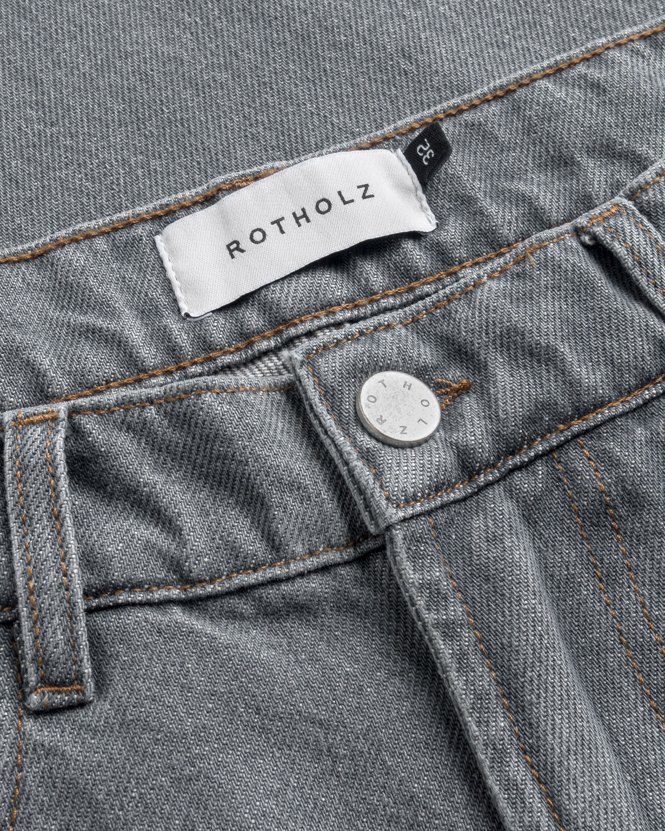 Straight Leg Jeans Bio Baumwolle - Grau
