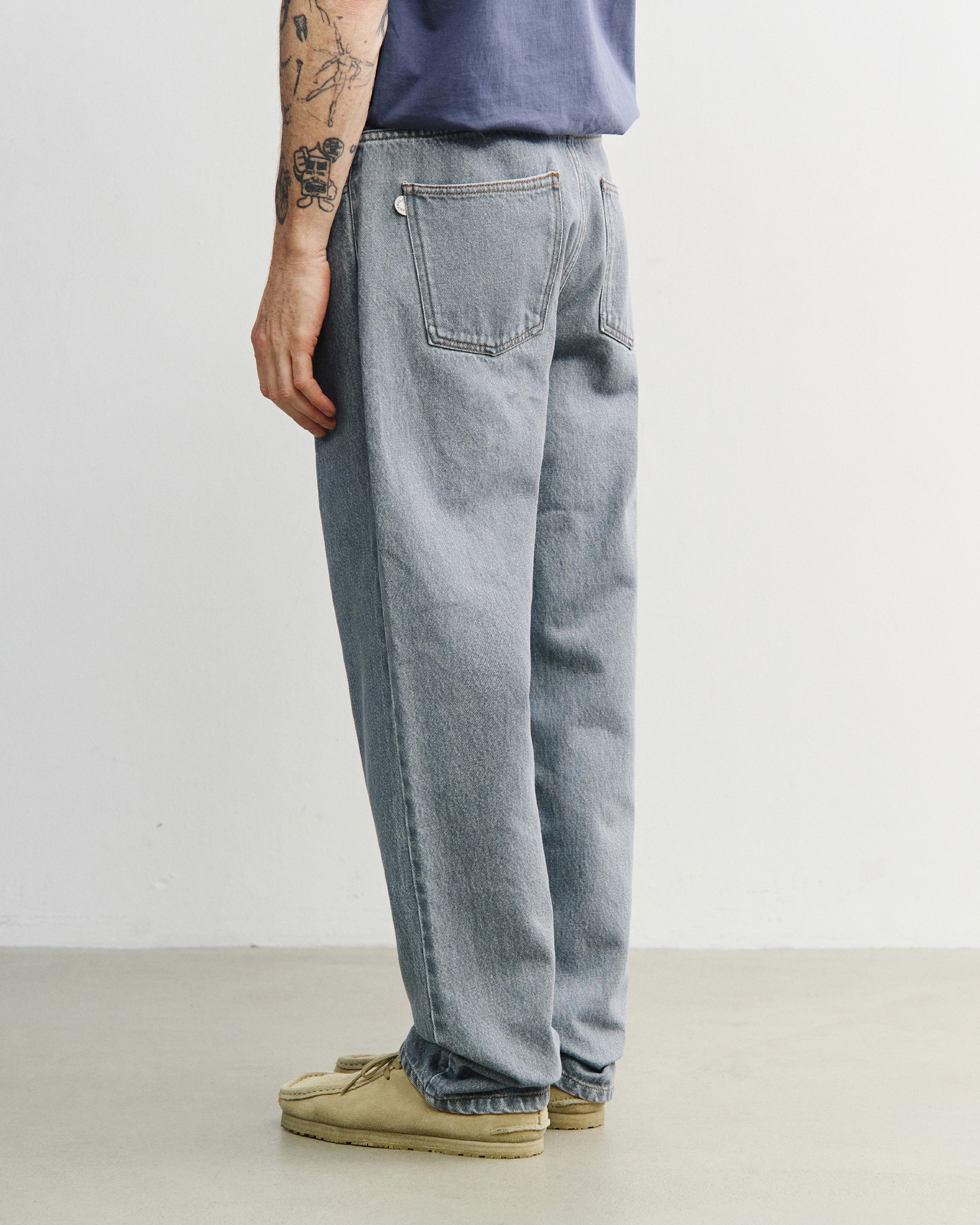 Straight Leg Jeans Bio Baumwolle - Grau