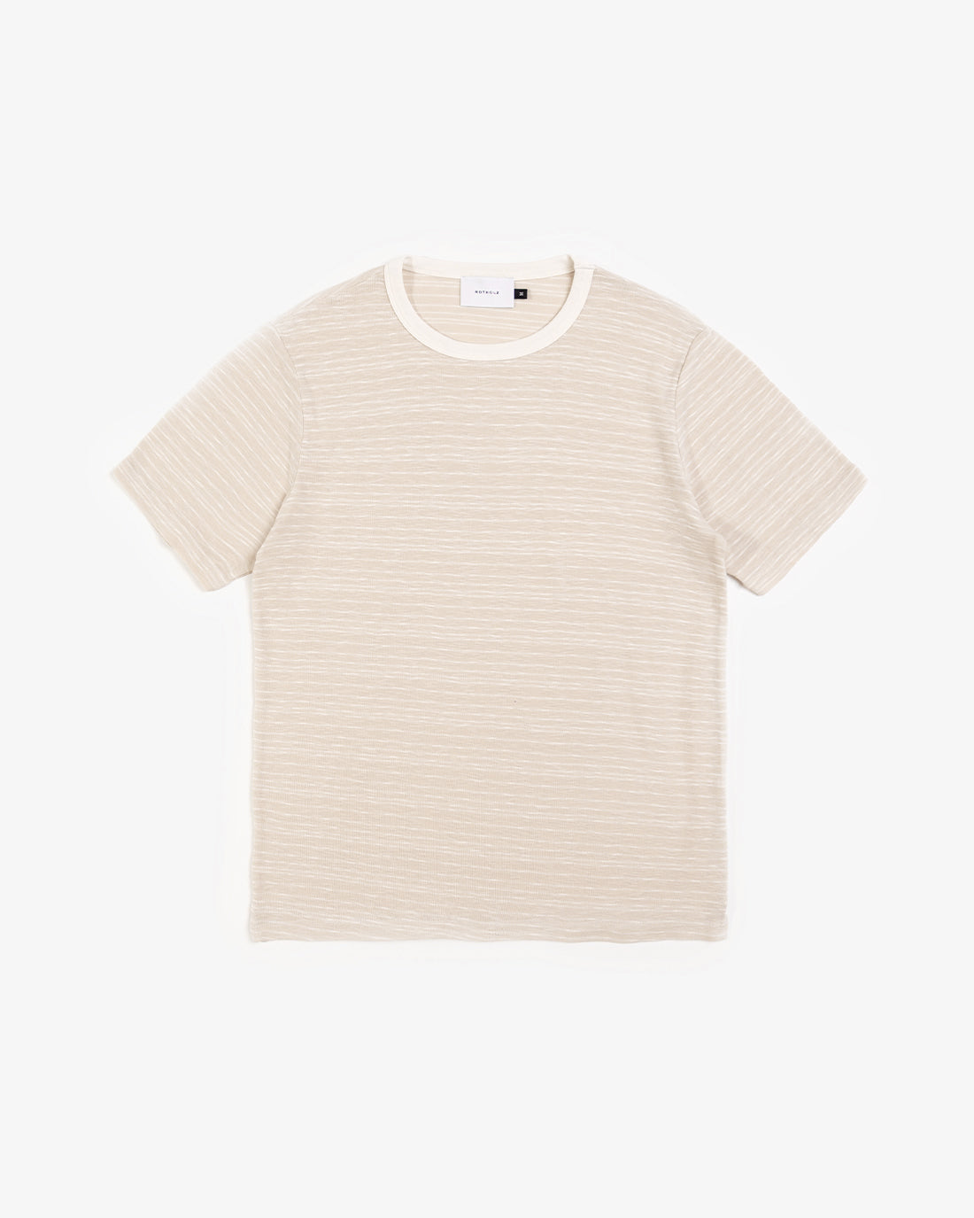 Rotholz Gestreiftes T-Shirt Creme