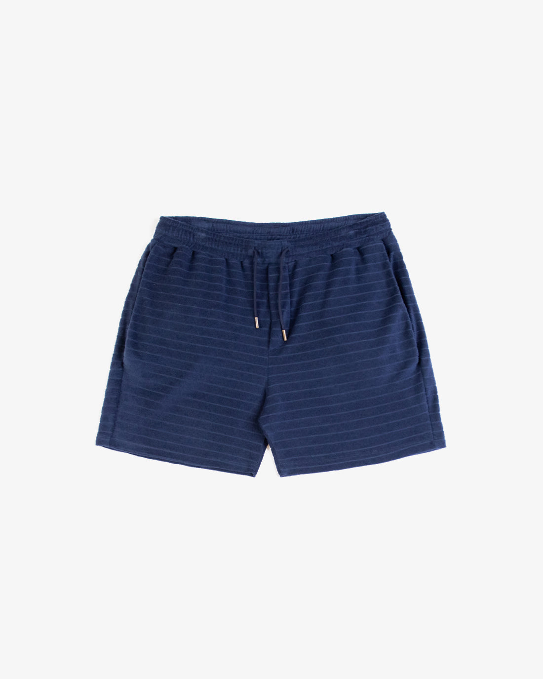 Rotholz Frottee Shorts aus Bio-Baumwolle Blau