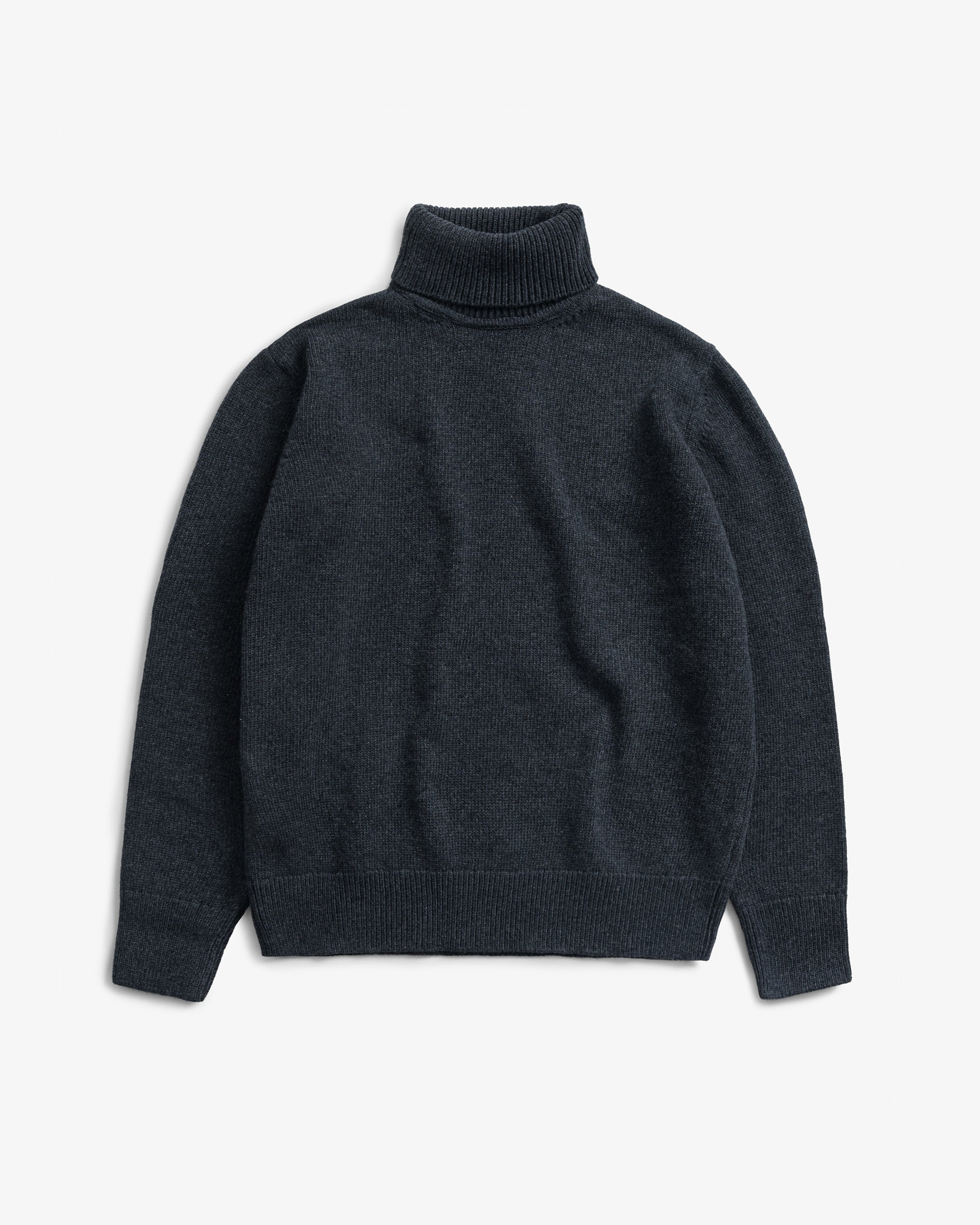 Rollkragen Pullover Merinowolle - Anthrazit