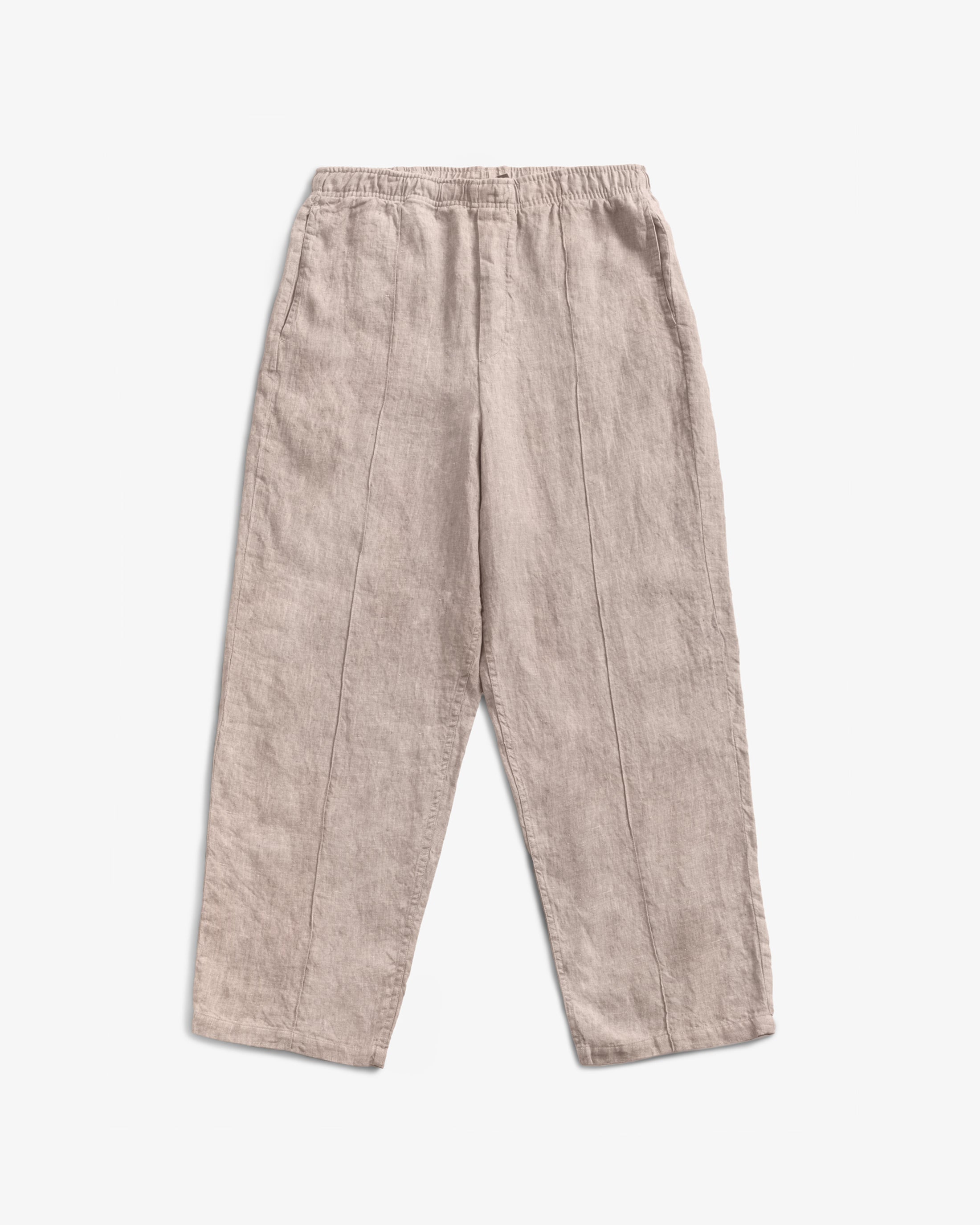 Weite Bundfaltenhose Bio Baumwolle - Sand