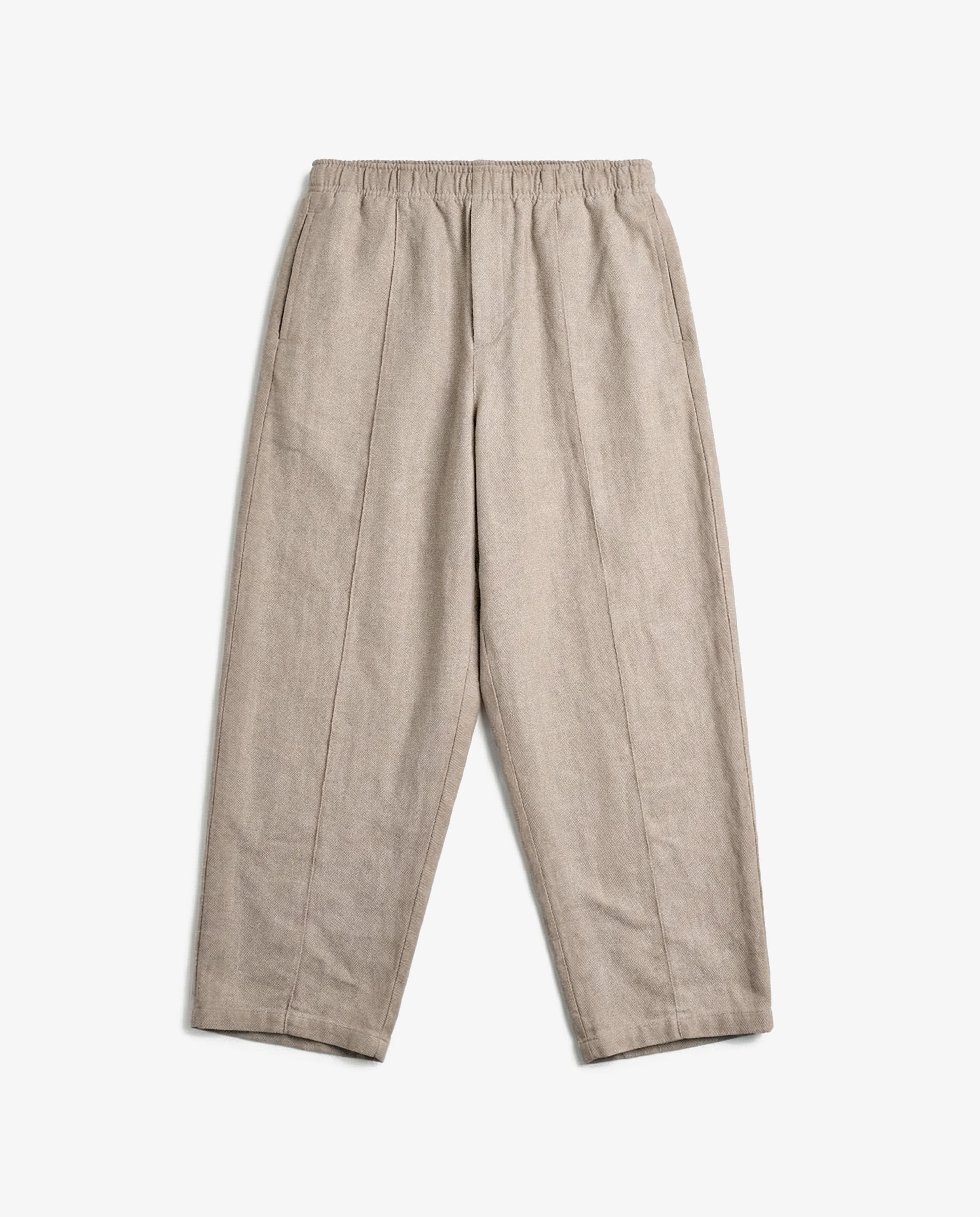 Weite Bundfaltenhose Bio Baumwolle - Sand