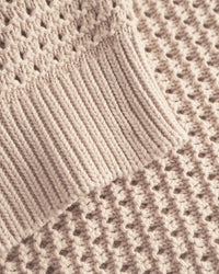 Strickweste Bio Baumwolle - Beige