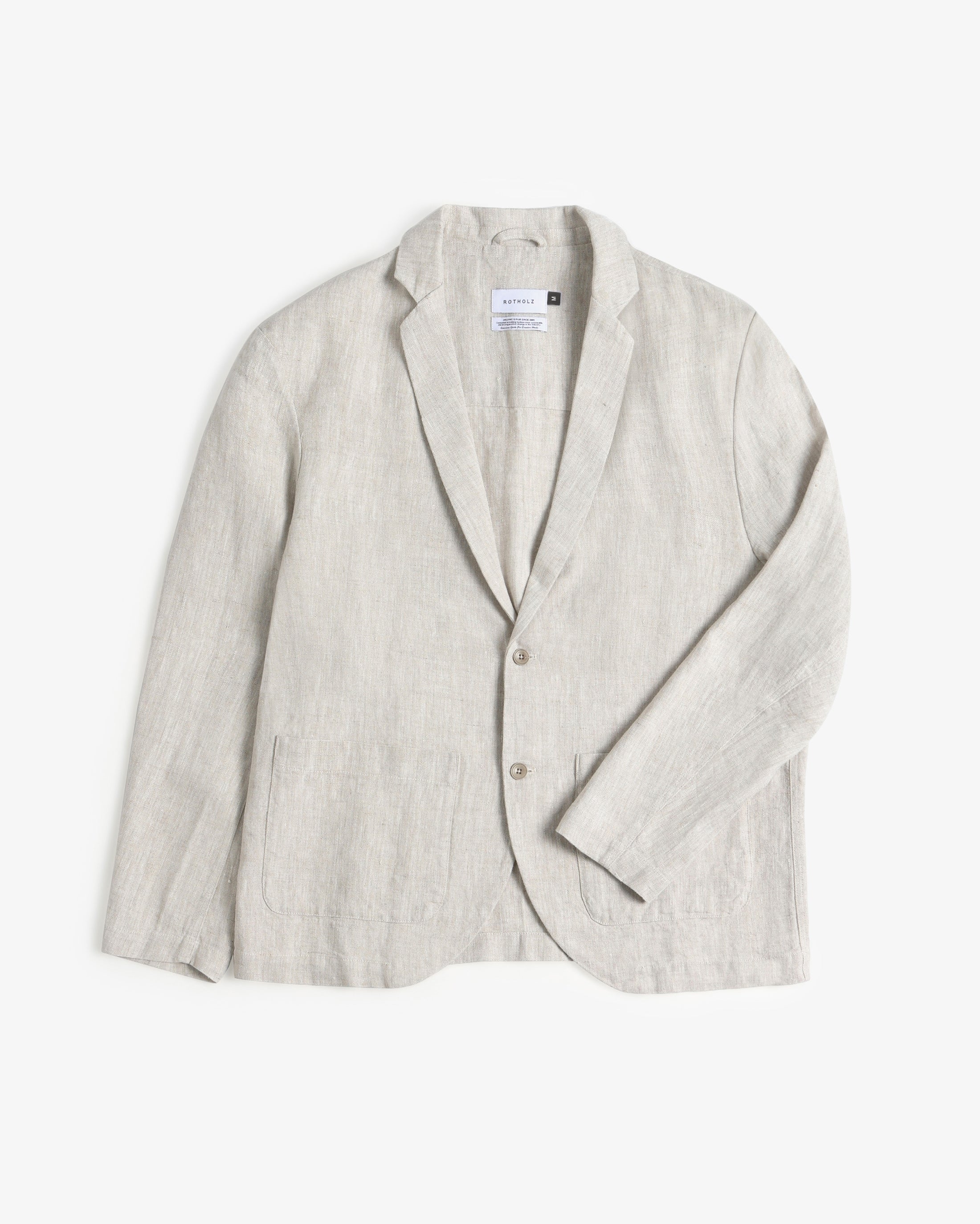 Leinen Blazer Bio Baumwolle - Natur