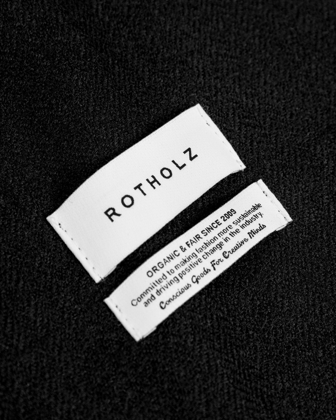 Webschal Merinowolle - Schwarz