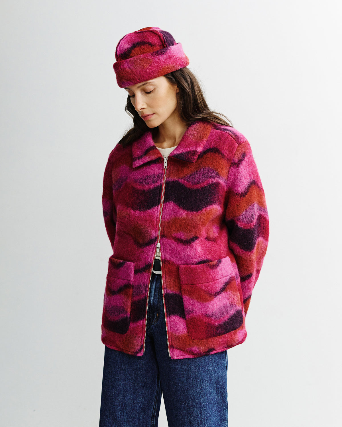 Workwear Jacke Wollmischung - Wavy Pink