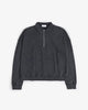 Polo Half Zip Sweatshirt Bio Baumwolle - Schwarz