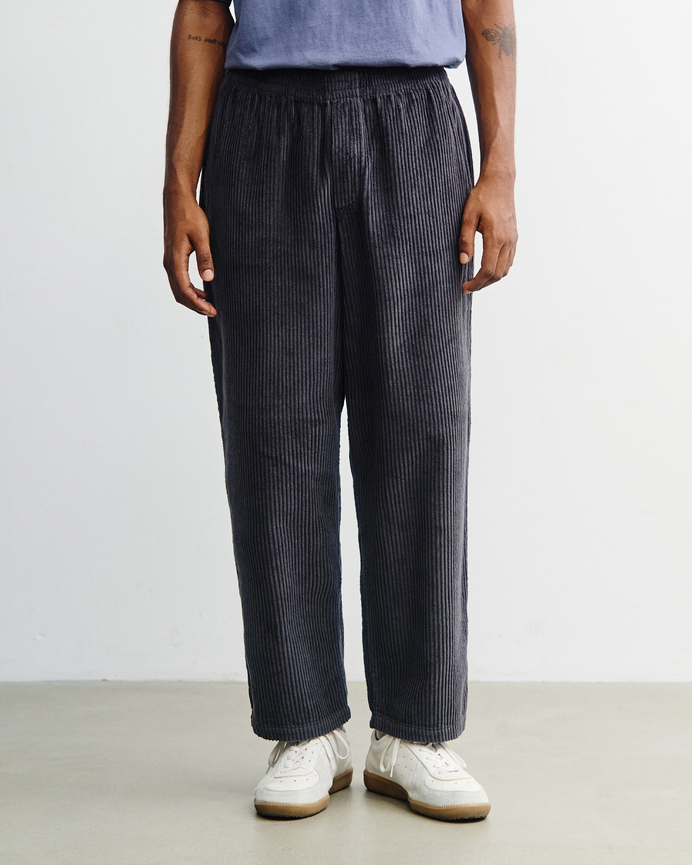 Weite Cordhose Bio Baumwolle - Anthrazit