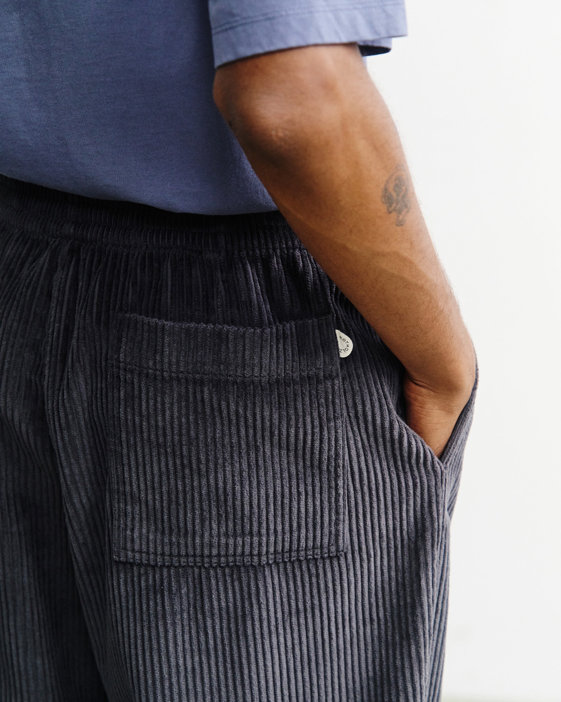 Weite Cordhose Bio Baumwolle - Anthrazit