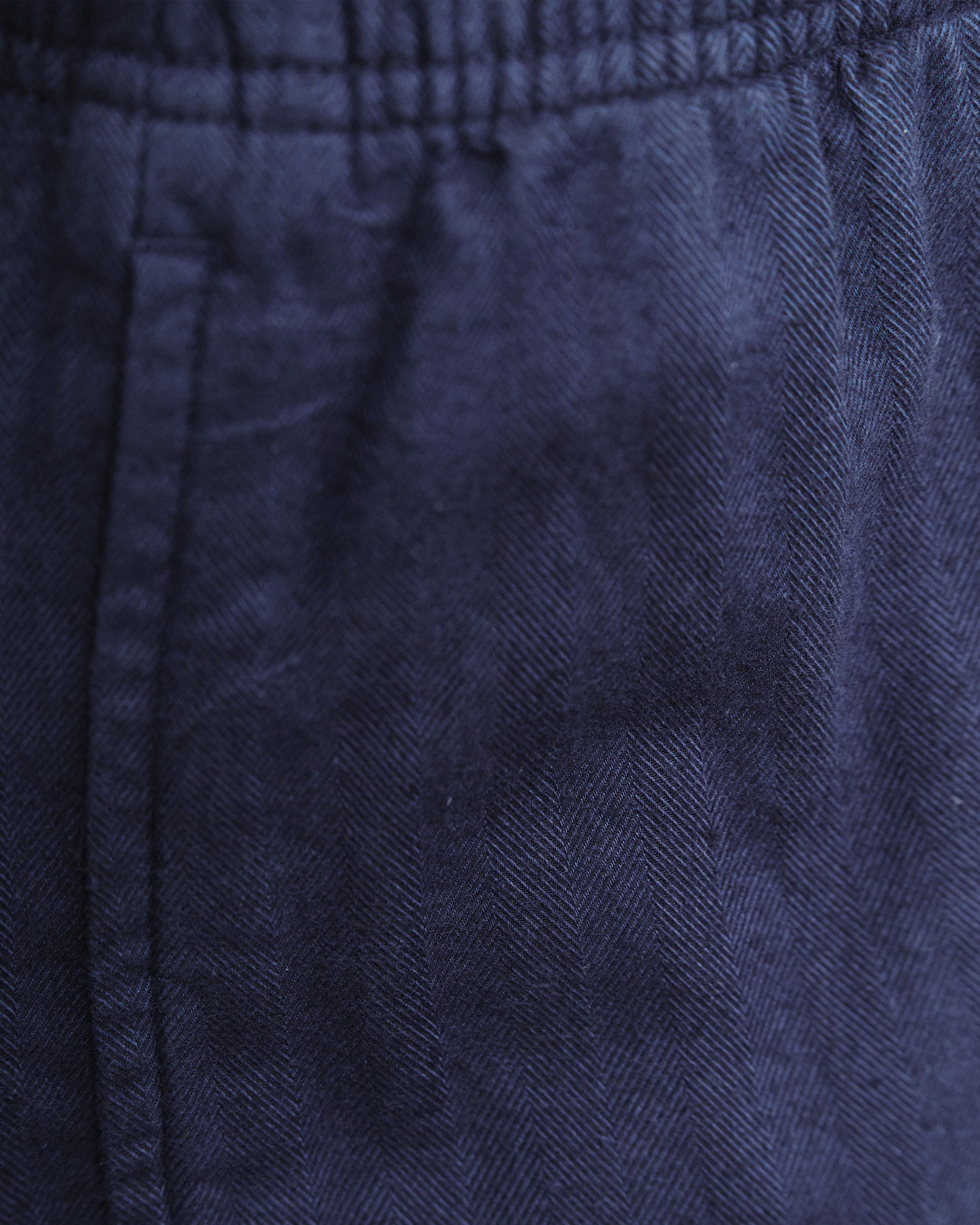 Weite Bundfaltenhose Bio Baumwolle - Blau