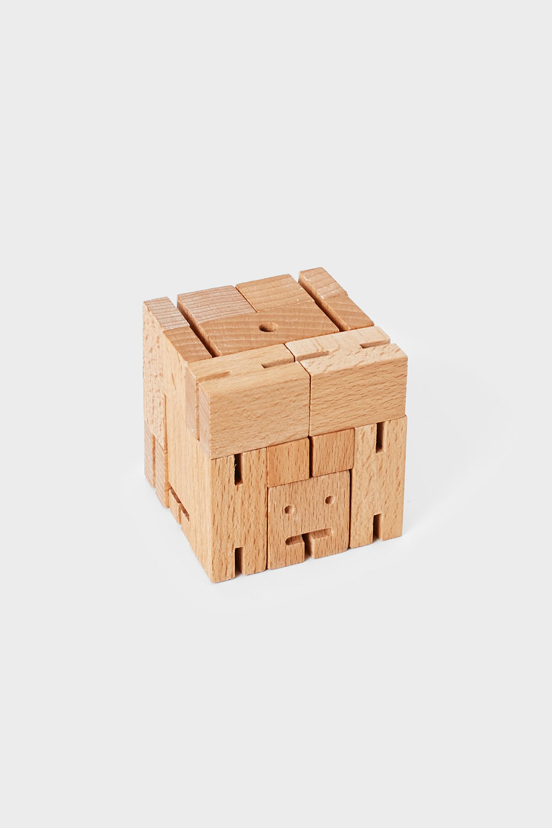 Cubebot Figur aus Buche