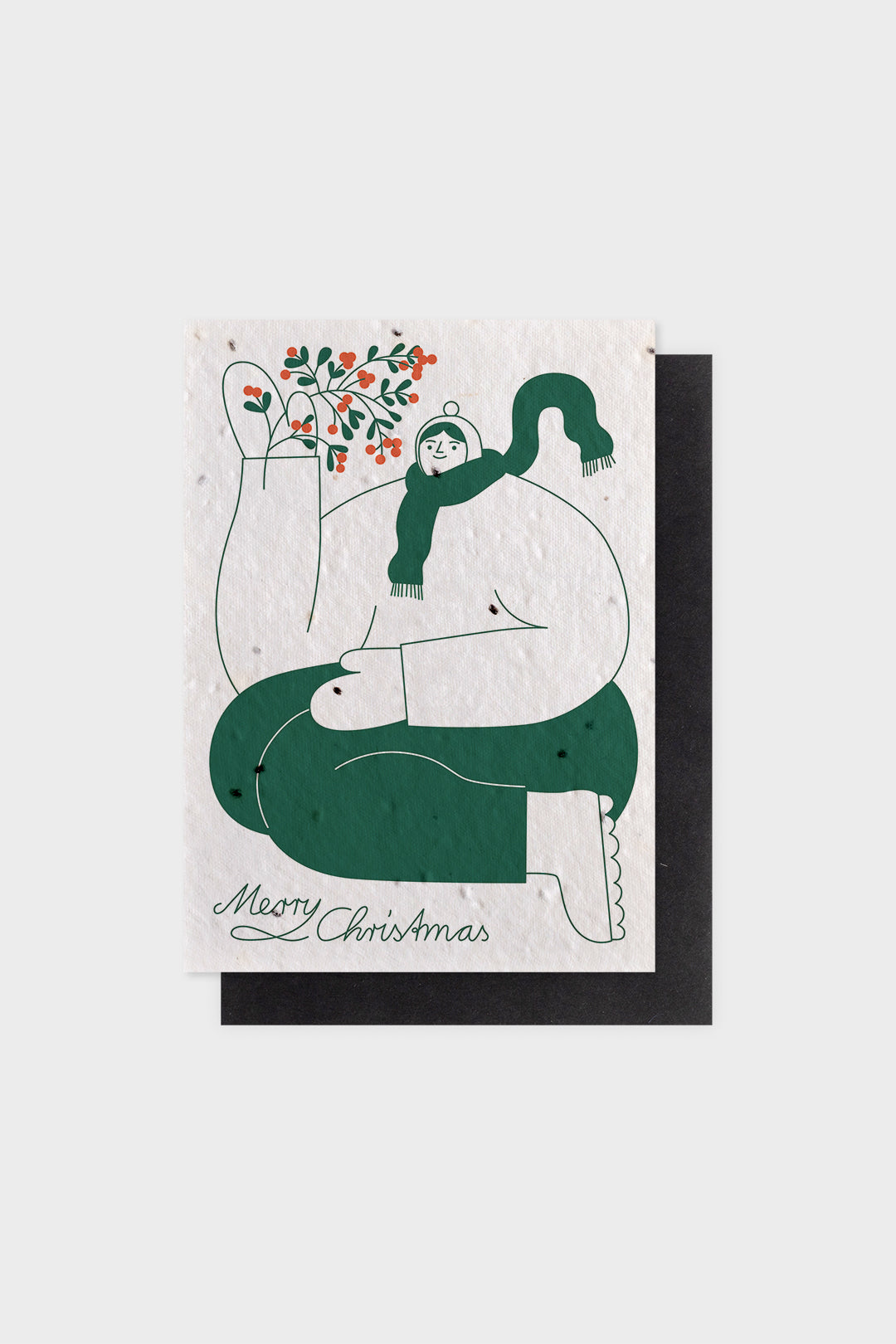 Weihnachtskarte aus Basilikum Samenpapier