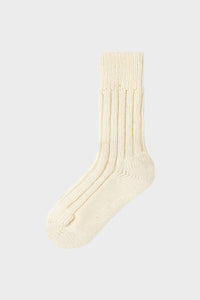 Schwere Socken Schurwolle - Weiß