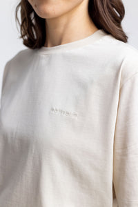 Logo T-Shirt aus Bio-Baumwolle Creme