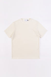 T-Shirt aus Waffle Cotton Weiß
