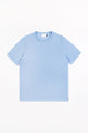 T-Shirt aus Waffle Cotton Hellblau